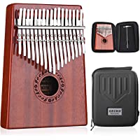 GECKO Kalimba 17 Keys Thumb Piano builts-en caja de protección EVA de alto rendimiento- martillo de afinación e…